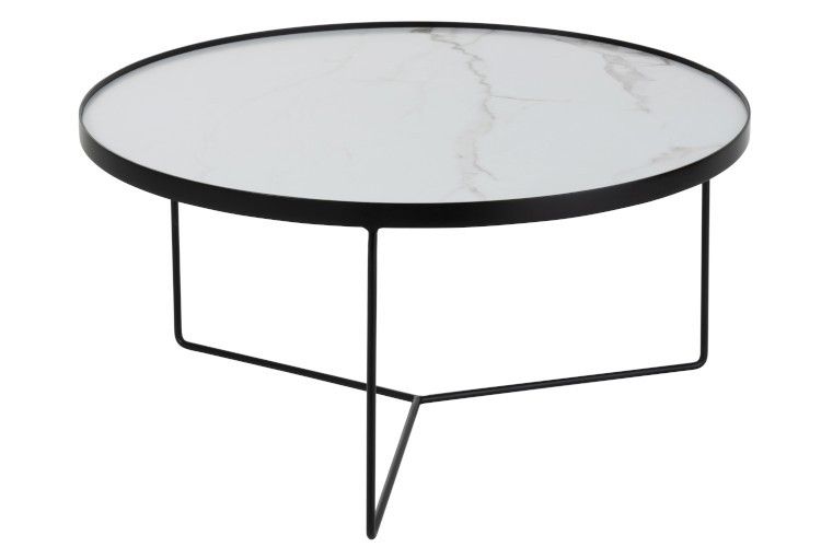 Konferenční stolek v marble designu Helaine - Ø 80*40 cm J-Line by Jolipa - LaHome - vintage dekorace