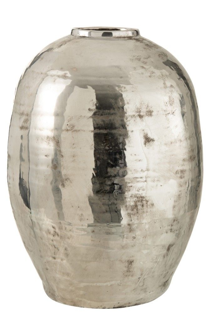 Veliká stříbrná váza  Arya - Ø 39*57 cm J-Line by Jolipa - LaHome - vintage dekorace