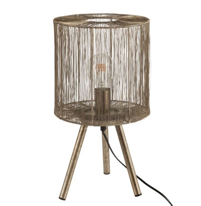 Kovová bronzová stolní lampa Antiek - Ø 25*45cm J-Line by Jolipa - LaHome - vintage dekorace