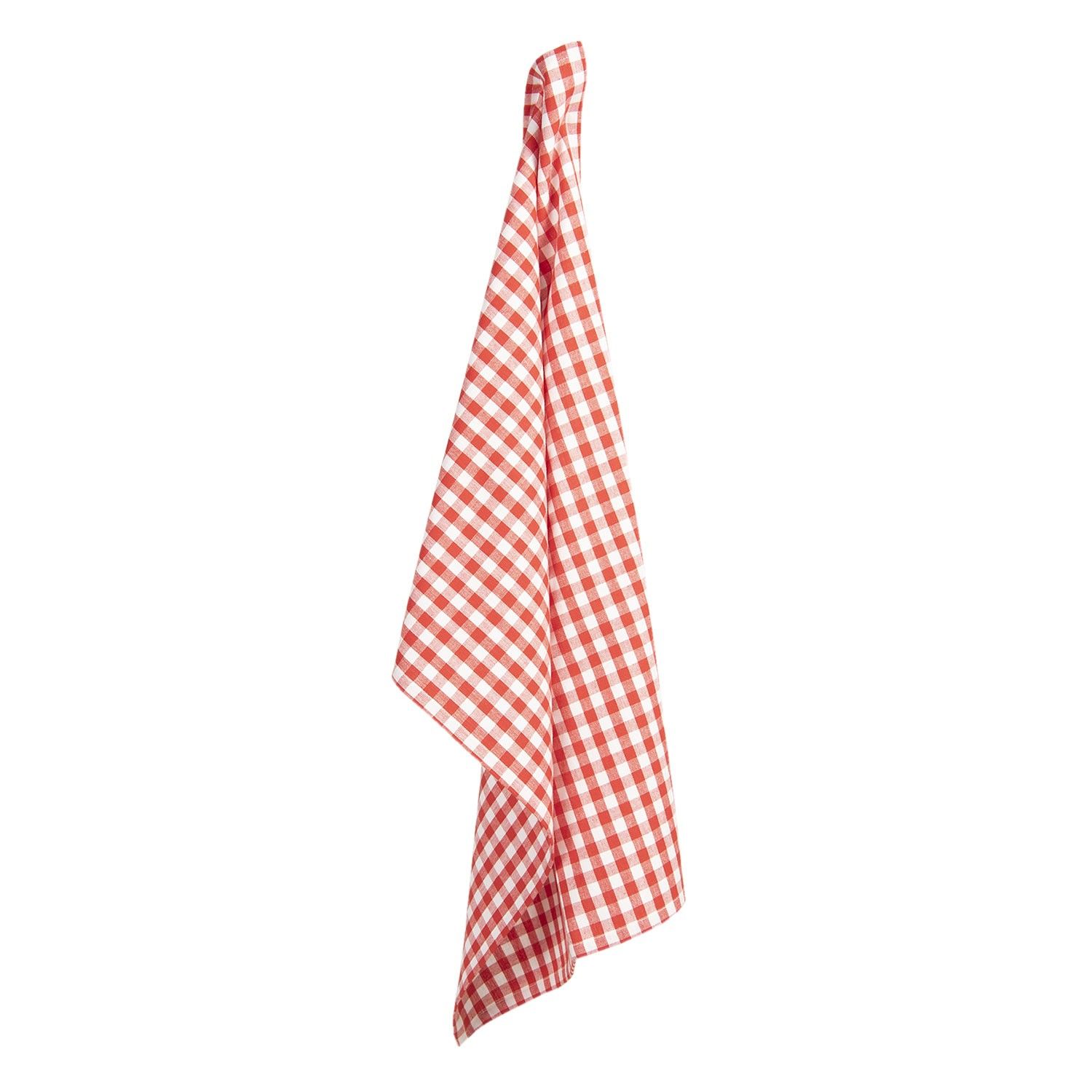 Červeno-bílá kostkovaná bavlněná utěrka Apple Yard - 50*70 cm Clayre & Eef - LaHome - vintage dekorace