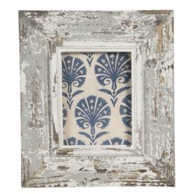 Široký dřevěný fotorámeček s patinou a odřeninami - 28*3*33 cm Clayre & Eef LaHome - vintage dekorace