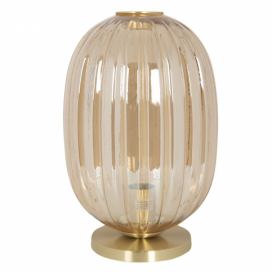 LaHome - vintage dekorace: Stolní lampa Gatien se zlatým podstavcem – Ø 20*35 cm E14/max 1*40W Clayre & Eef