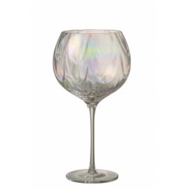Růžová sklenička na víno Oil wine - Ø 12*21 cm J-Line by Jolipa