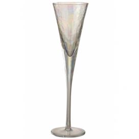 Duhová sklenička na šampaňské Oil transparent - Ø 7*28 cm J-Line by Jolipa