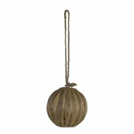 Dekorační dřevěná koule s žebrováním - Ø5cm Mars & More