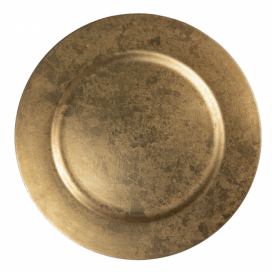Zlatý melaminový talíř - Ø 33 cm Clayre & Eef
