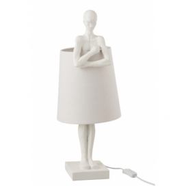 Bílá stolní lampa Figurines – Ø 23,5*58 cm J-Line by Jolipa