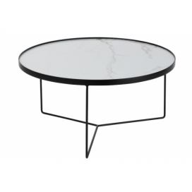 Konferenční stolek v marble designu Helaine - Ø 80*40 cm J-Line by Jolipa