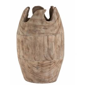Dřevěná dekorační váza Ermi - ∅ 26*42cm J-Line by Jolipa