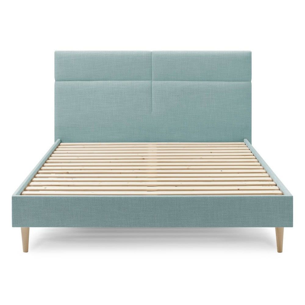 Béžová čalouněná dvoulůžková postel s roštem 160x200 cm Elyna – Bobochic Paris - Bonami.cz