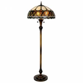 Stojací lampa Tiffany - Ø 56*164 cm 3x E27 / Max 60W Clayre & Eef
