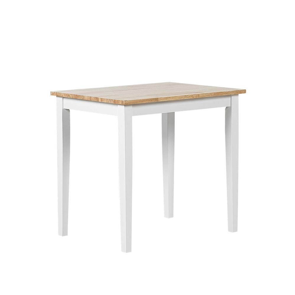 Jídelní stůl 60 x 80 cm světlé dřevo s bílou BATTERSBY - Beliani.cz