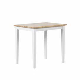 Jídelní stůl 60 x 80 cm světlé dřevo s bílou BATTERSBY