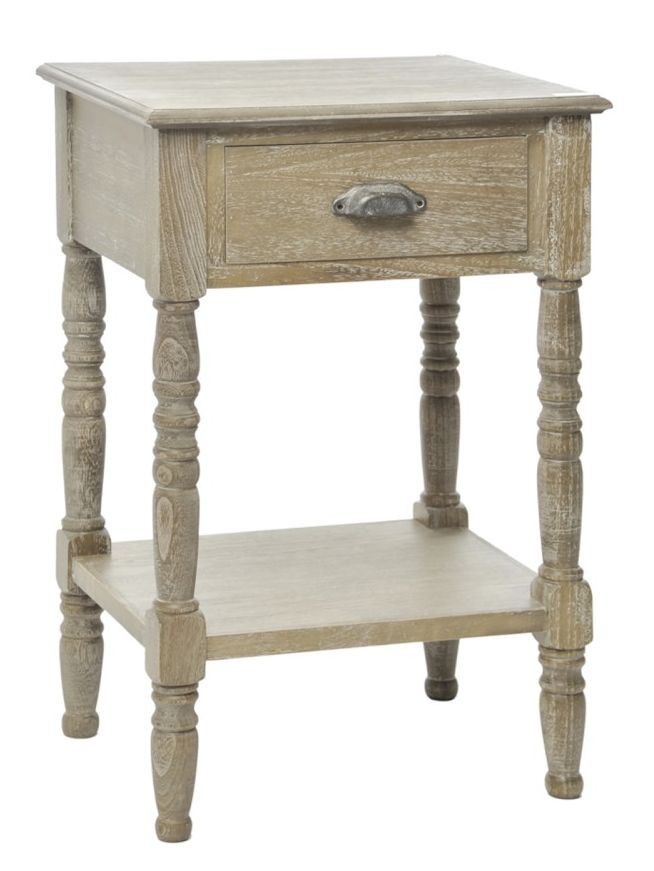 Dřevěný noční stolek s patinou Swum - 48*40*75 cm J-Line by Jolipa - LaHome - vintage dekorace