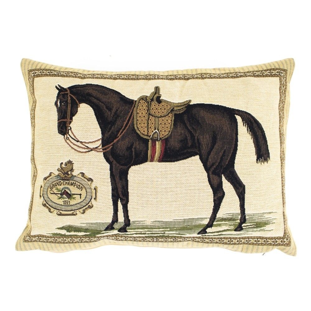 Gobelínový polštář Kůň Grand Champion - 45*15*31cm Mars & More - LaHome - vintage dekorace