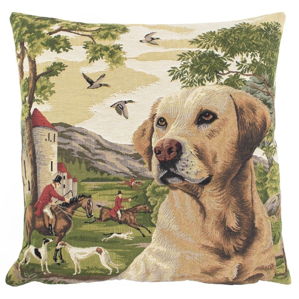 Gobelínový polštář lovecký pes Labrador - 45*45*15cm Mars & More - LaHome - vintage dekorace