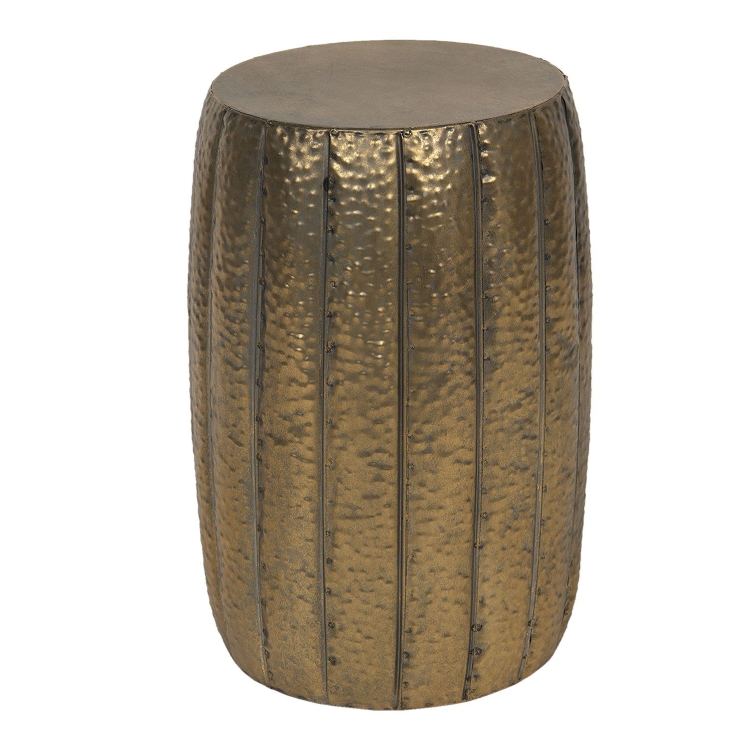 Bronzový dekorační kovový odkládací stolek Alicce -  Ø 33*50 cm Clayre & Eef - LaHome - vintage dekorace