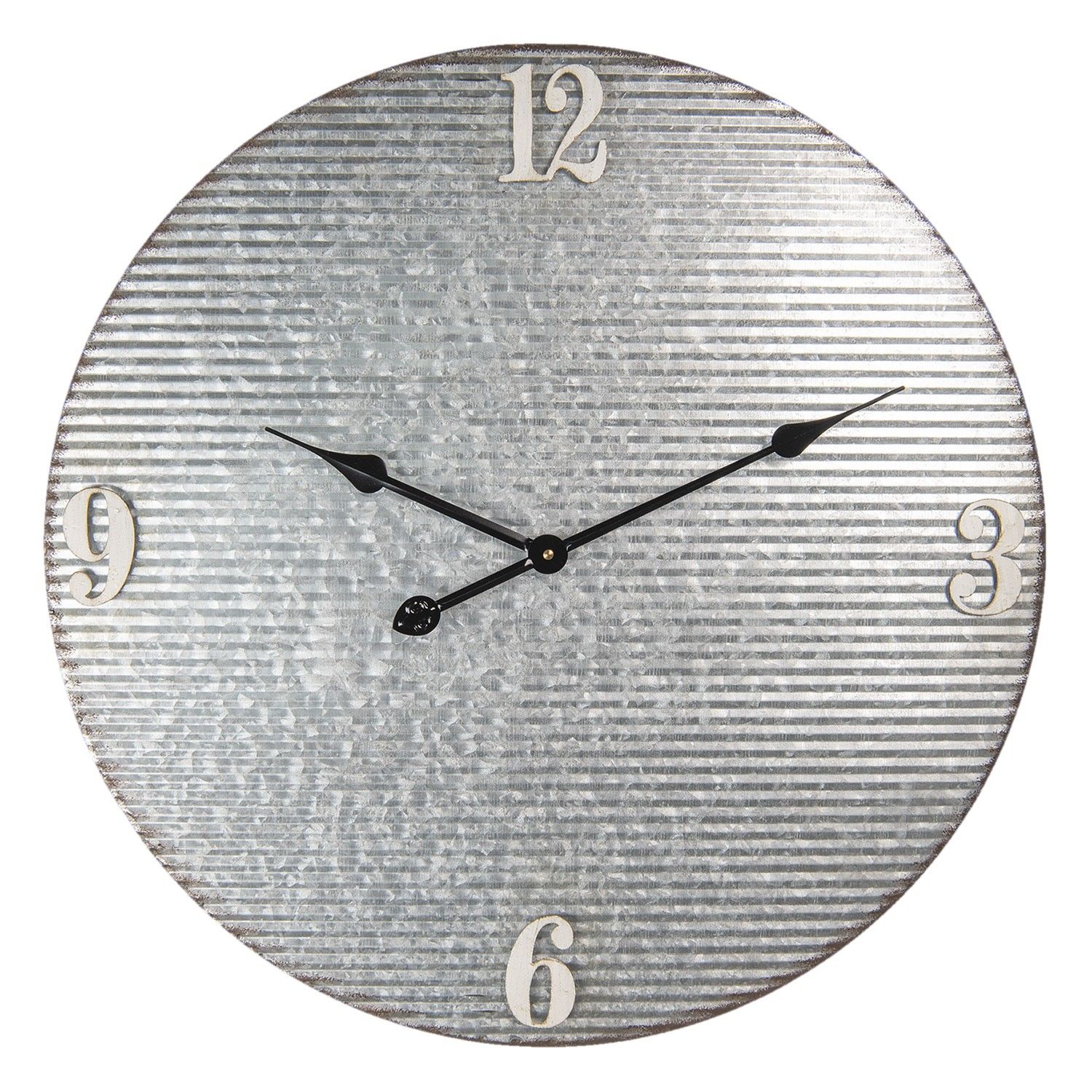 Nástěnné kovové hodiny Balast – Ø 60*5 cm / 1*AA Clayre & Eef - LaHome - vintage dekorace