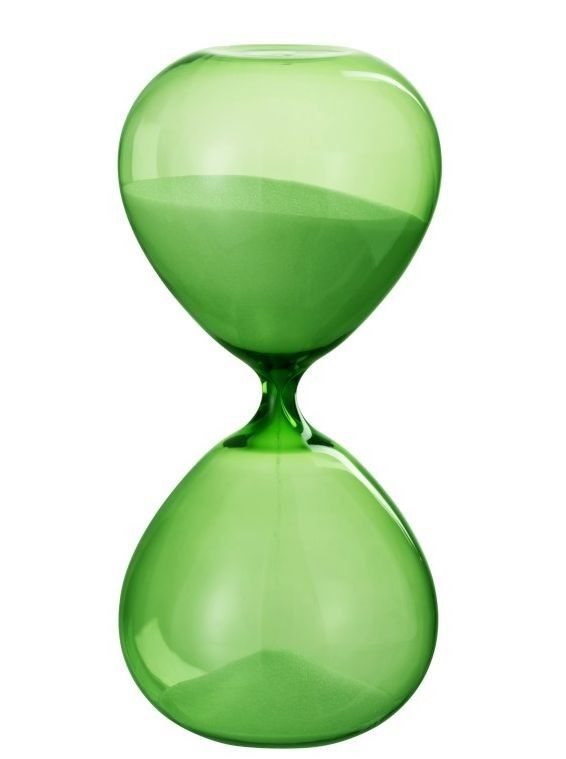 Zelené skleněné přesýpací hodiny Hourglass - Ø 14*30cm J-Line by Jolipa - LaHome - vintage dekorace