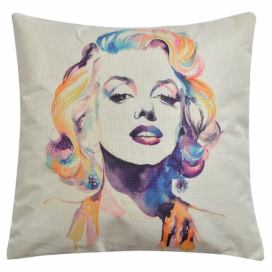 Dekorační polštář s portrétem Marilyn Monroe - 43*43 cm Clayre & Eef LaHome - vintage dekorace