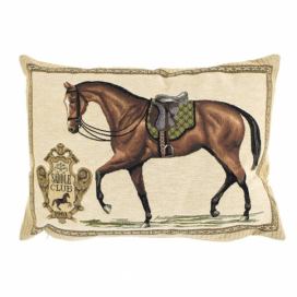 Gobelínový polštář Kůň Saddle Club - 45*15*31cm Mars & More LaHome - vintage dekorace
