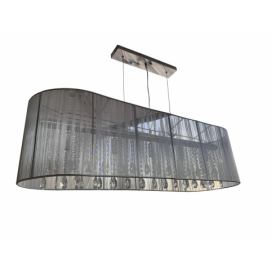 Oválné šedé závěsné světlo Venezia Grey - 110*30cm / 5*E14 Collectione