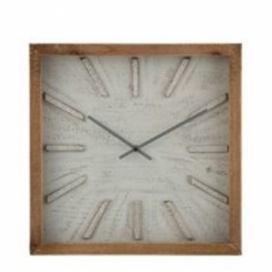 Čtvercové nástěnné hodiny s patinou Ygraine - Ø 40*6 cm J-Line by Jolipa