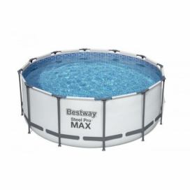 Bestway Nadzemní bazén Steel Pro MAX s filtrací, schůdky a plachtou, pr. 366 cm, v. 122 cm 4home.cz