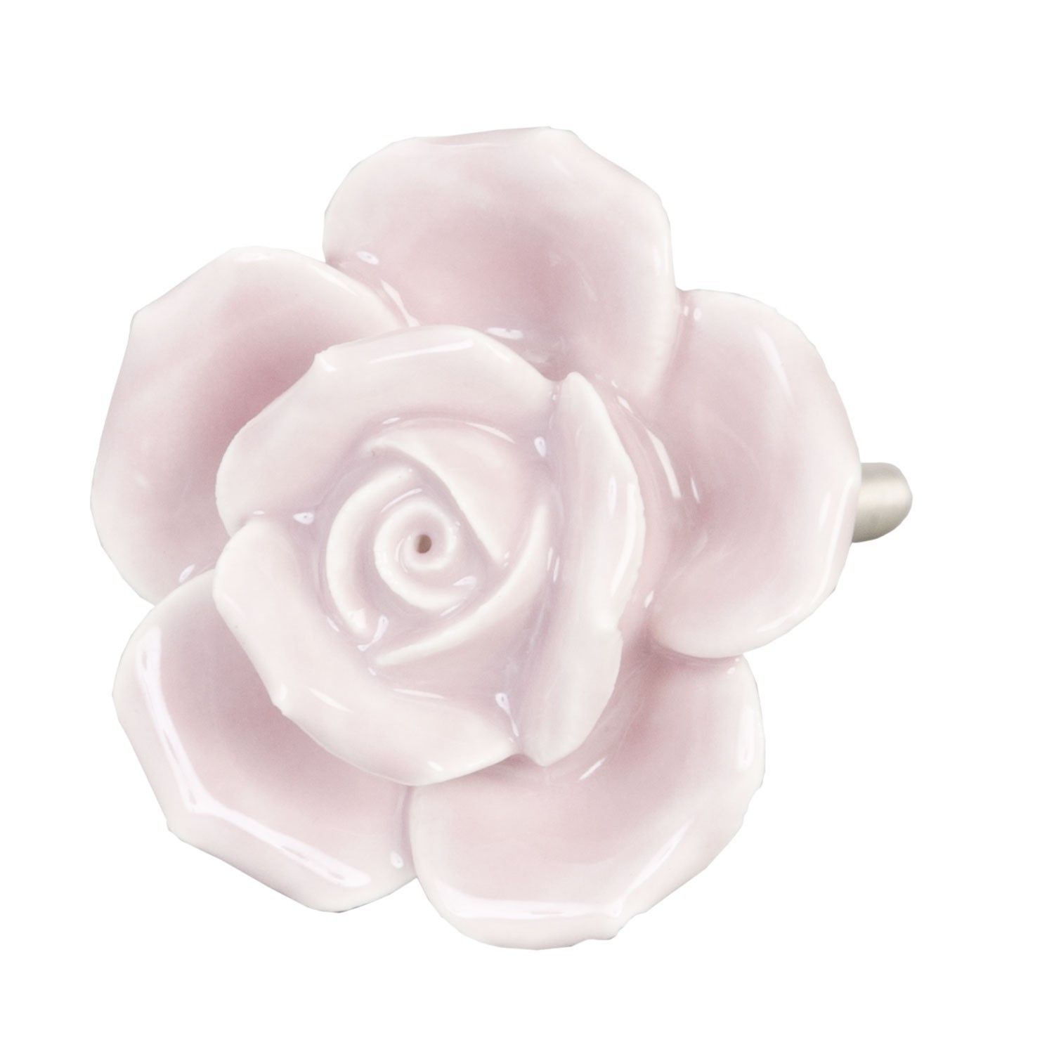 Keramická úchytka Růže růžová - Ø 4,5 cm Clayre & Eef - LaHome - vintage dekorace