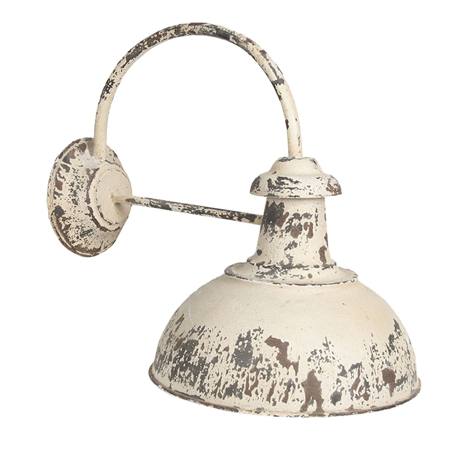 Krémová vintage nástěnná lampa s patinou Paulin - 47*30*40 cm Clayre & Eef - LaHome - vintage dekorace