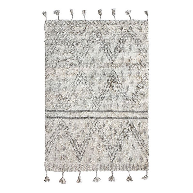 Béžovo-šedý ručně tkaný vlněný koberec Berber - 120*180 cm HKLIVING - LaHome - vintage dekorace