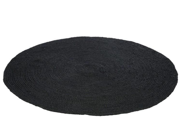 Jutový černý koberec Blackin - Ø 150 cm J-Line by Jolipa - LaHome - vintage dekorace