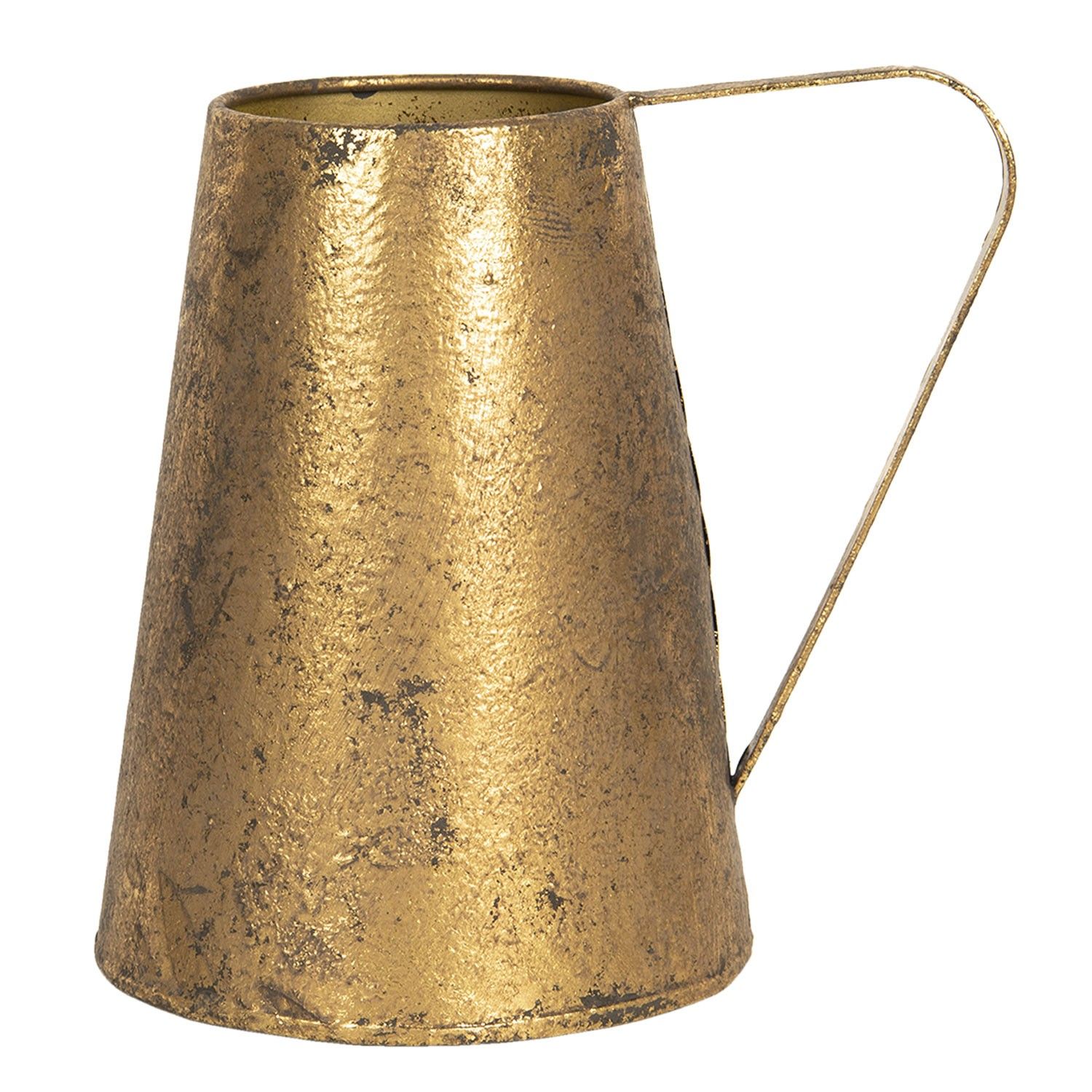 Zlatý dekorační džbán s patinou Bernetta - 22*16*21 cm Clayre & Eef - LaHome - vintage dekorace
