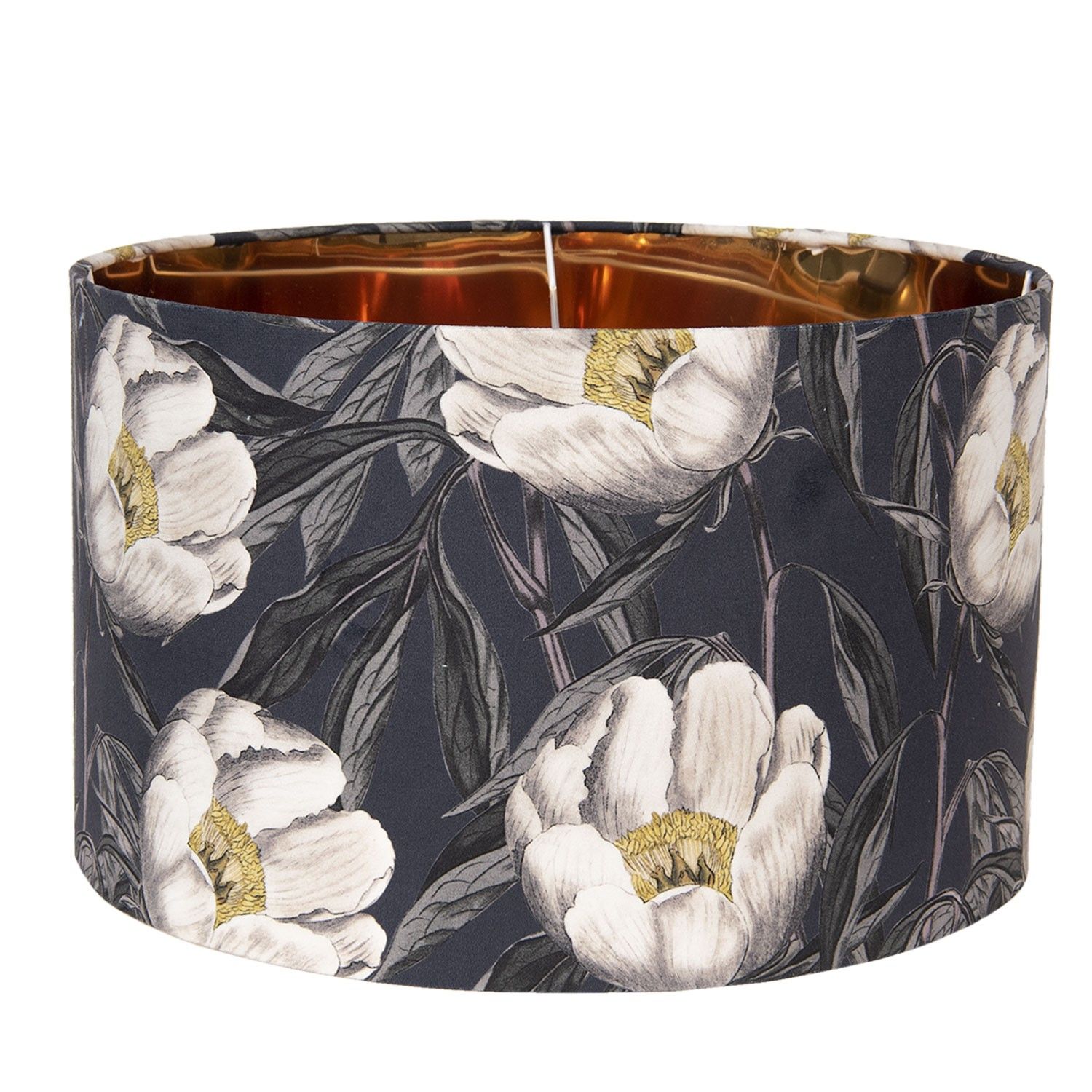 Textilní stínidlo s květinovým motivem Cigogne – Ø 45*28 cm Clayre & Eef - LaHome - vintage dekorace