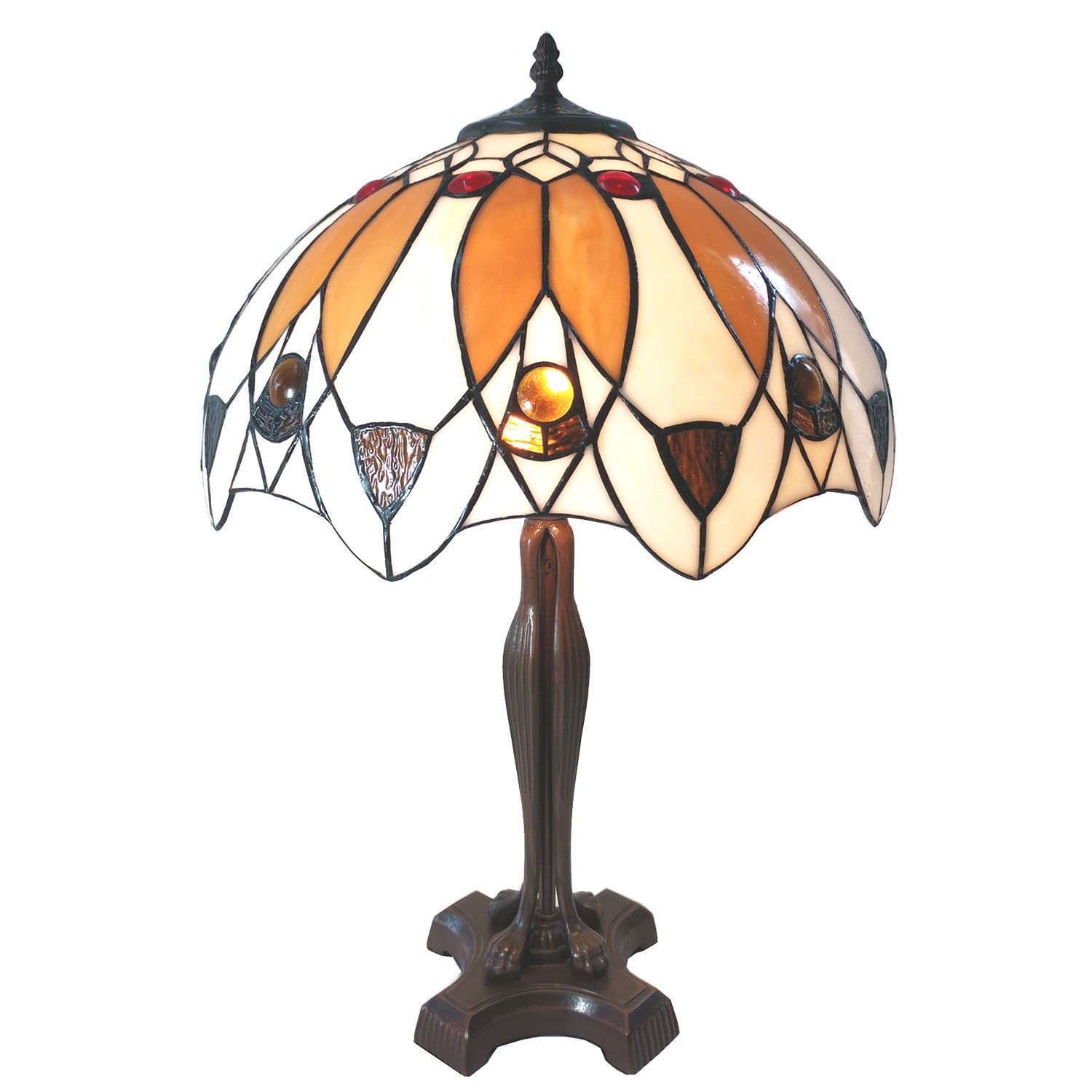Stolní lampa Tiffany Avelline – Ø 41*57 cm E27/max 2*60W Clayre & Eef - LaHome - vintage dekorace