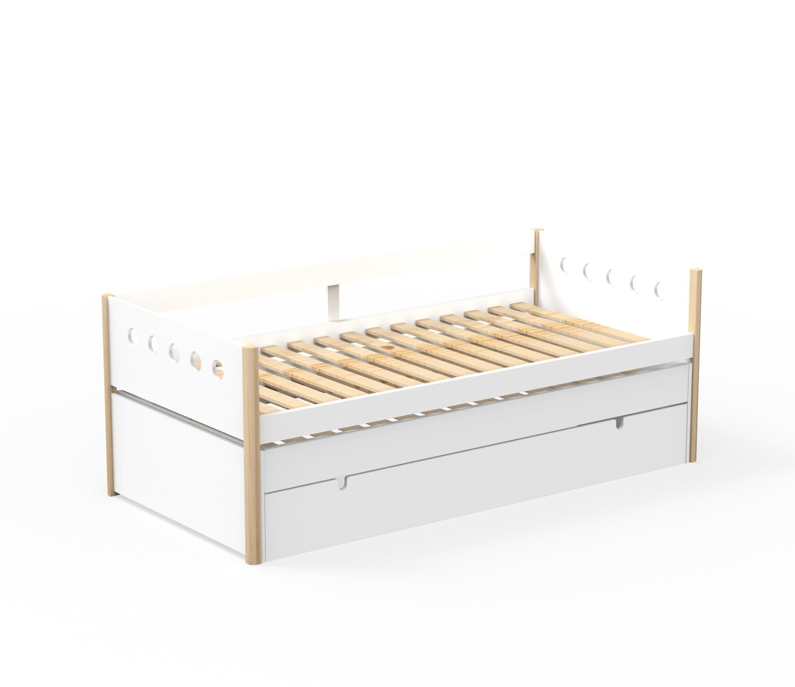 Aldo Dětská postel s přistýlkou a úložným prostorem Compte, white - Nábytek ALDO