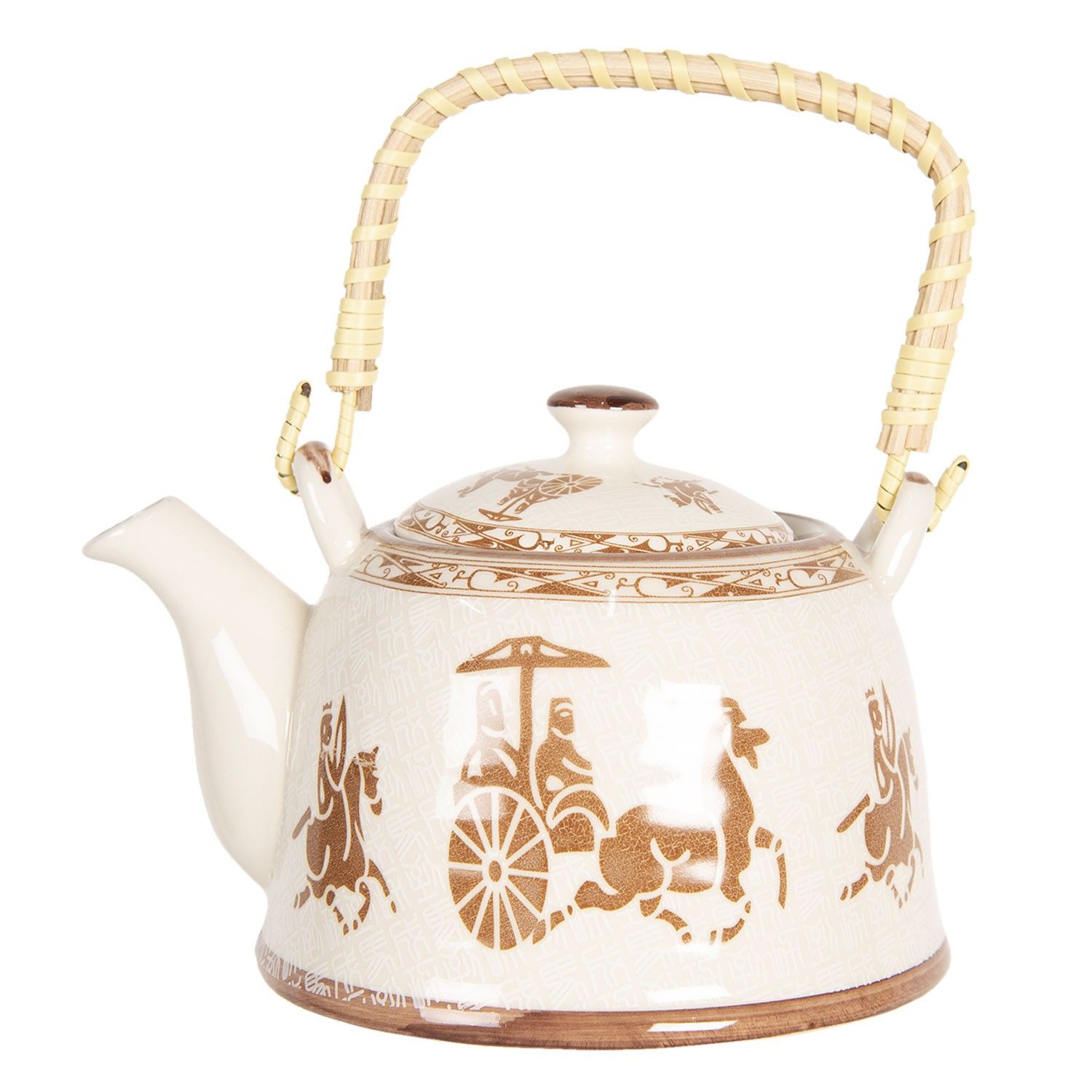 Konvice na čaj s antickými motivy - 18*14*12 cm / 0,8L Clayre & Eef - LaHome - vintage dekorace