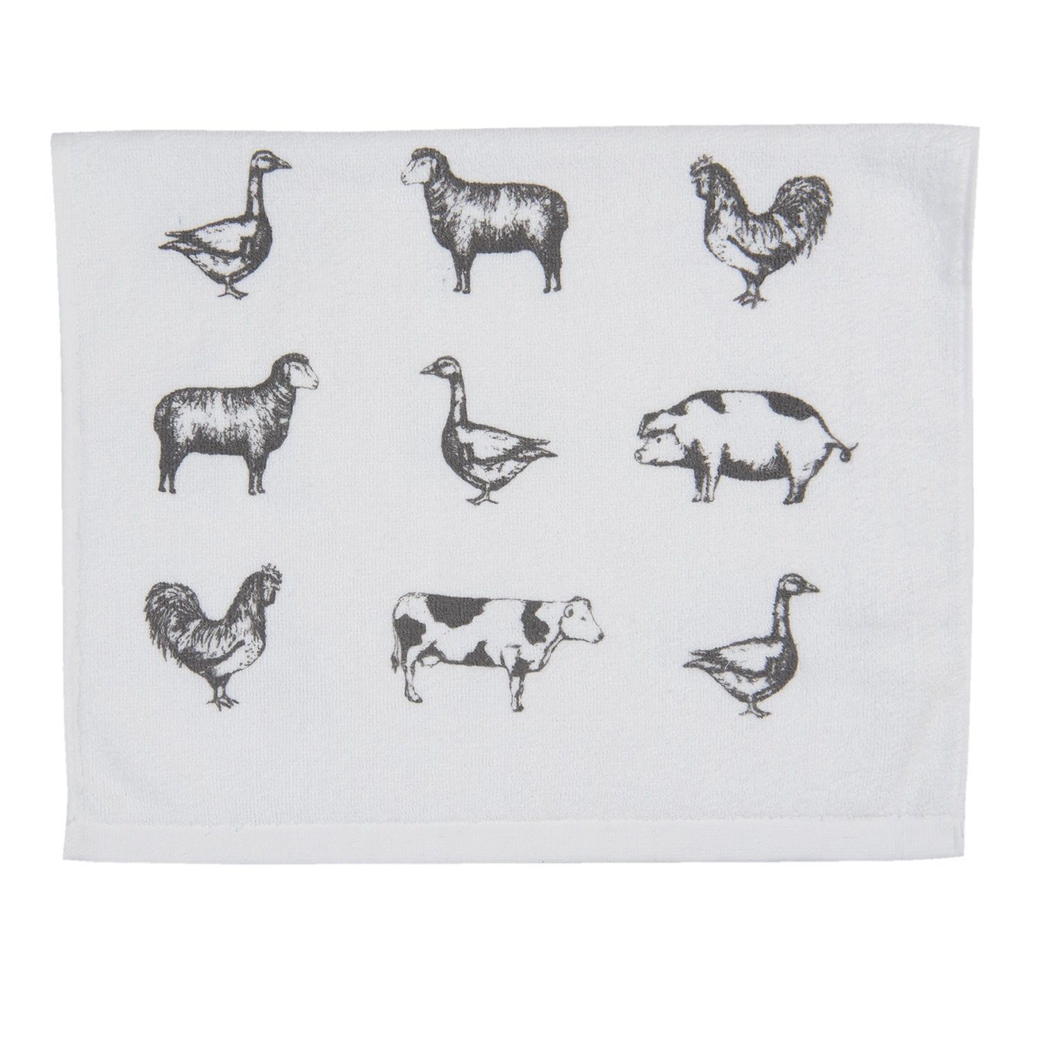 Kuchyňský froté ručník Country Life Animals - 40*66 cm Clayre & Eef - LaHome - vintage dekorace
