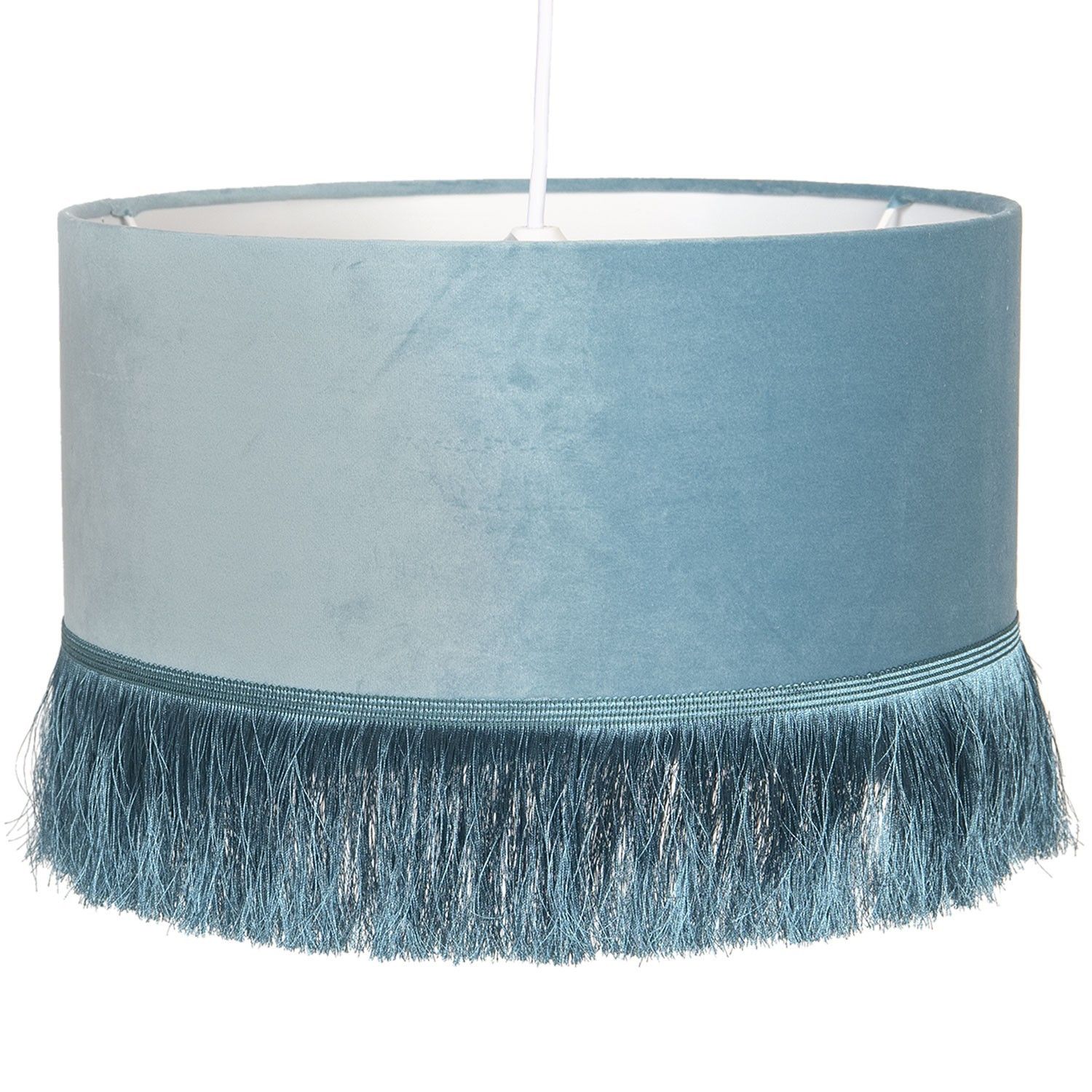Modré závěsné světlo Thierri - Ø 35*25 cm / E27 Clayre & Eef - LaHome - vintage dekorace