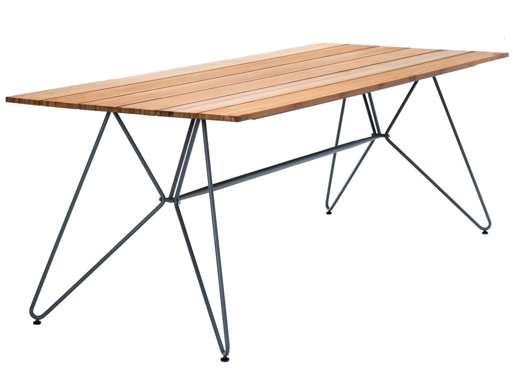 Přírodní bambusový zahradní jídelní stůl HOUE Sketch 160 x 88 cm - Designovynabytek.cz