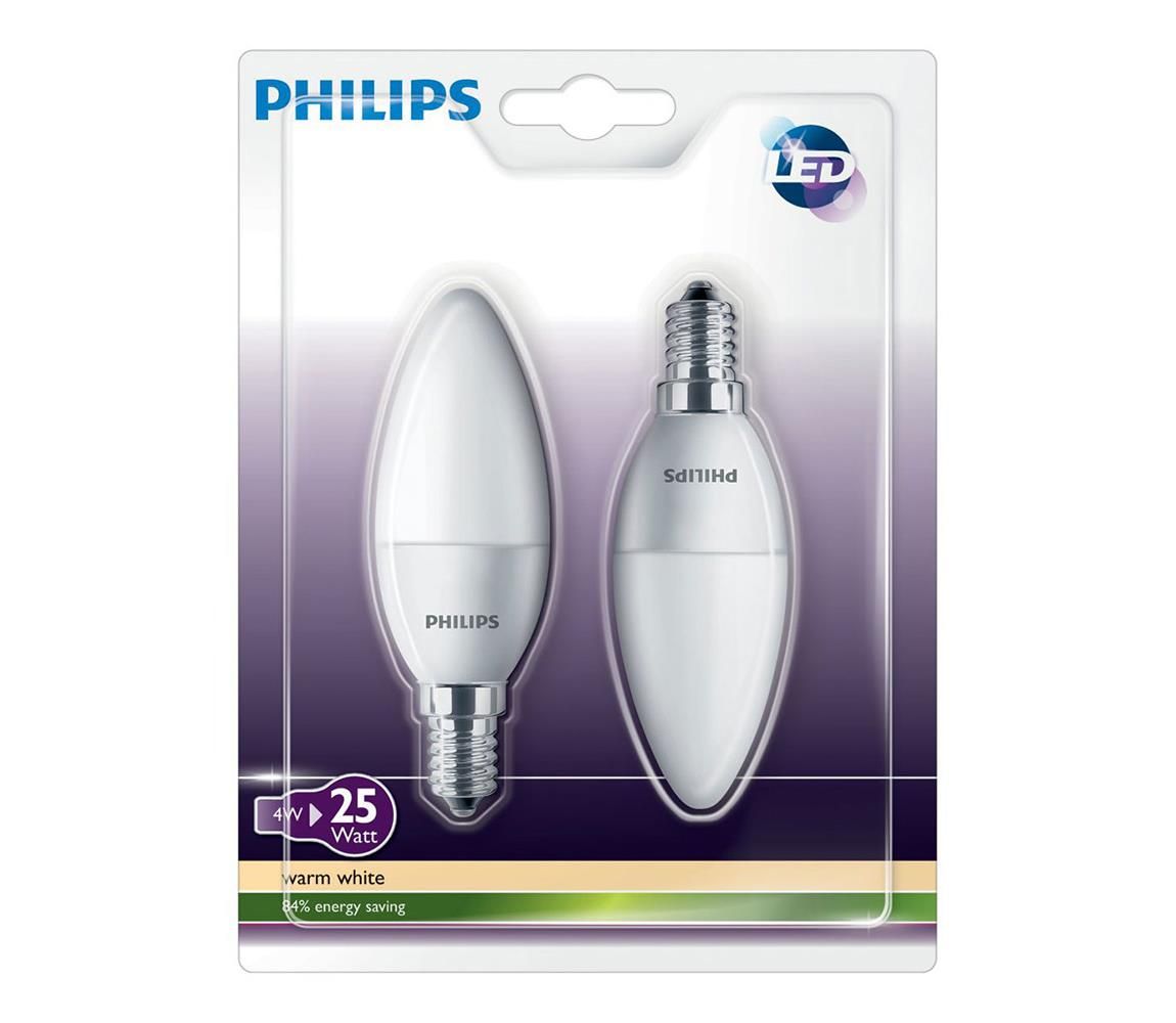 Philips SET 2x LED svíčka Philips E14/4W/230V - CANDLE  -  Svět-svítidel.cz