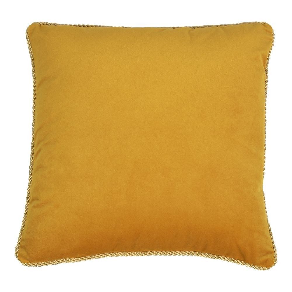 Medový sametový polštář obšitý krouceným zlatým provázkem Velvet - 45*10*45cm Mars & More - LaHome - vintage dekorace