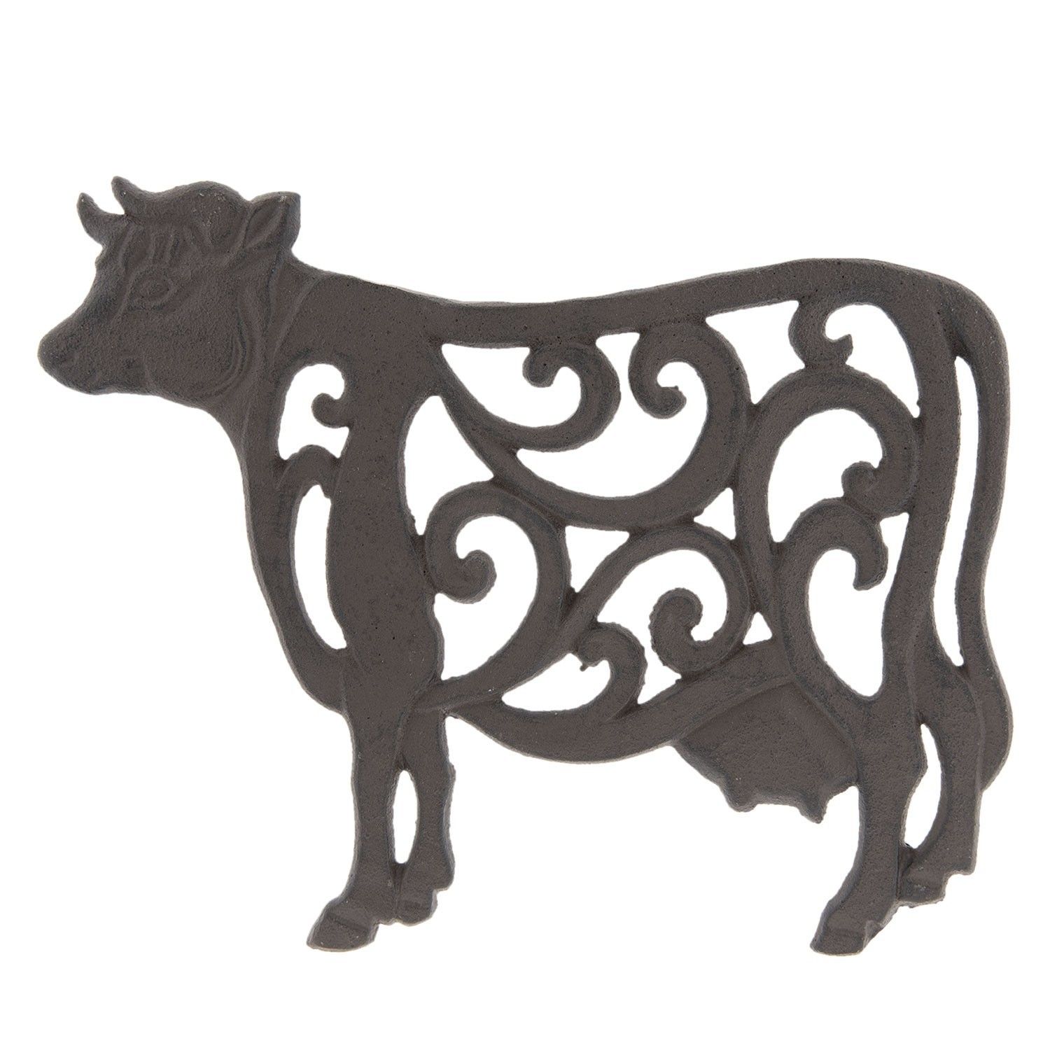 Litinová podložka kráva - 27*21*2 cm Clayre & Eef - LaHome - vintage dekorace