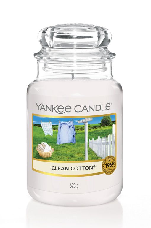 Vonná svíčka Yankee Candle velká Clean cotton - Astoreo.cz