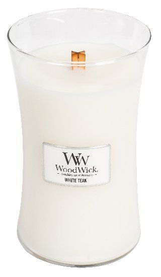 WoodWick svíčka velká White Teak - Astoreo.cz