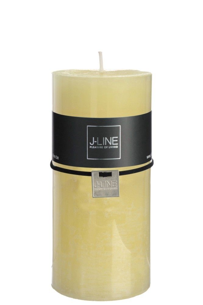Žlutá svíčka válec Yellow  L - Ø 7*15 cm/72H  J-Line by Jolipa - LaHome - vintage dekorace