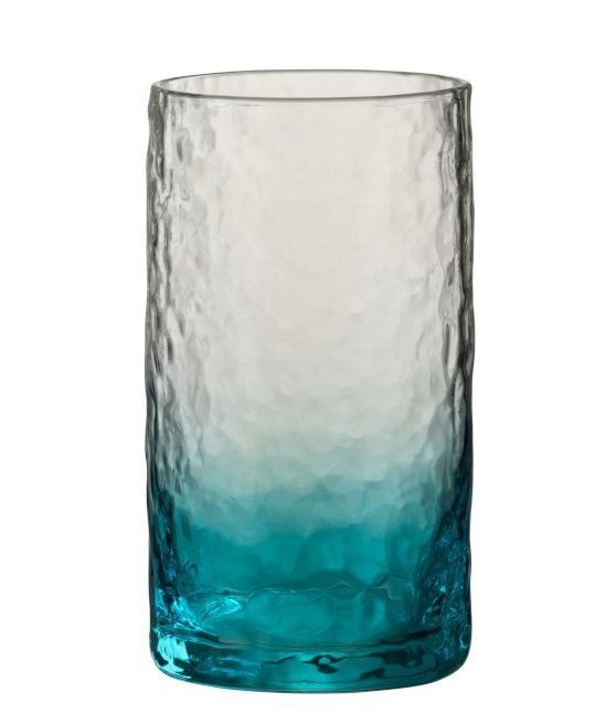 Modrá sklenička na vodu Verma - Ø 7*13,5 cm J-Line by Jolipa - LaHome - vintage dekorace