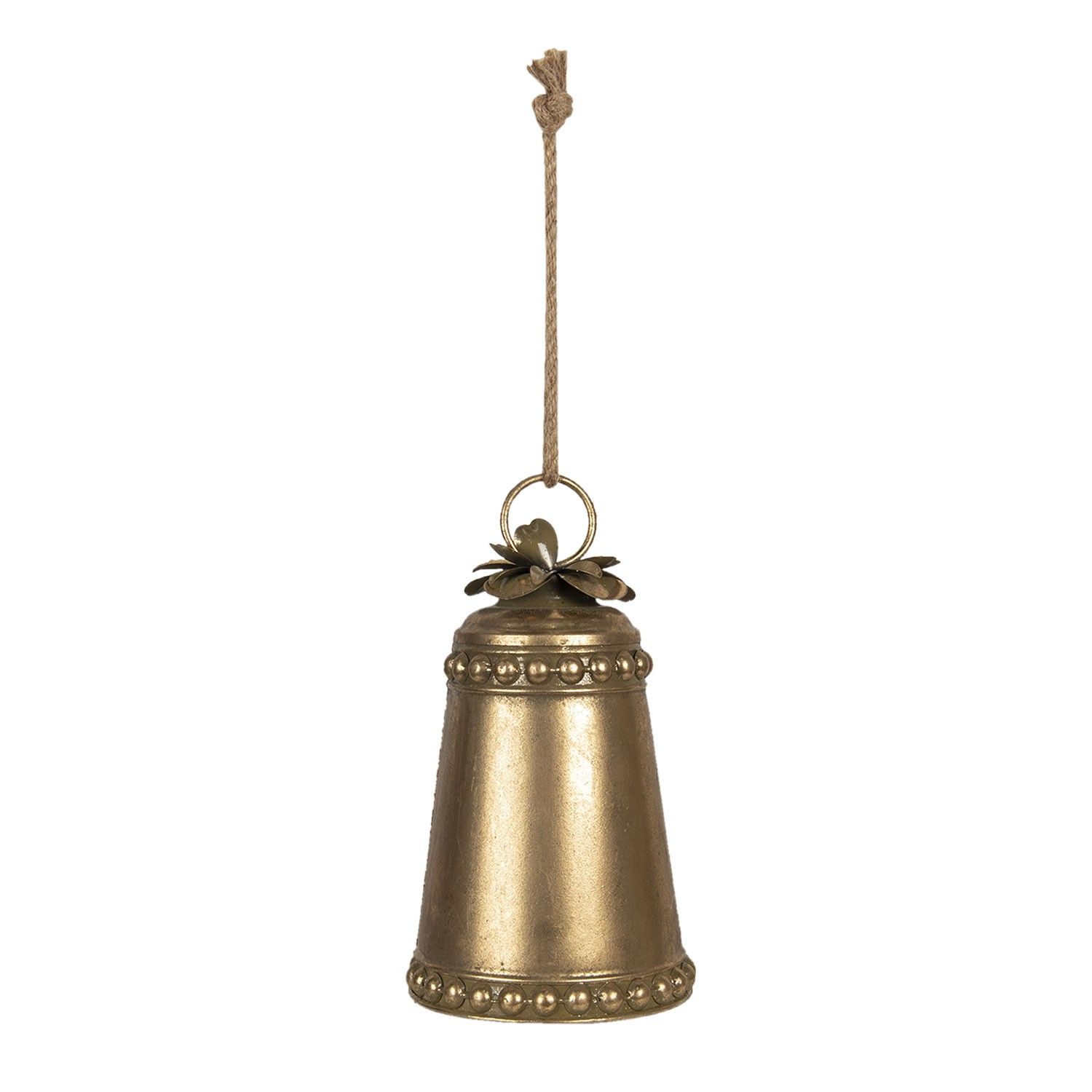 Zlato-hnědý zvonek - Ø 16*32 cm Clayre & Eef - LaHome - vintage dekorace