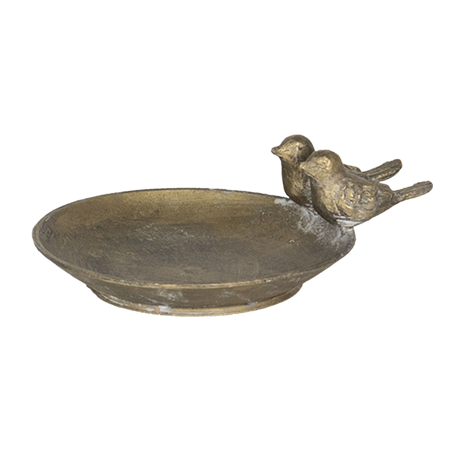 Dekorační kovová miska s ptáčky - 11*9*2 cm Clayre & Eef - LaHome - vintage dekorace