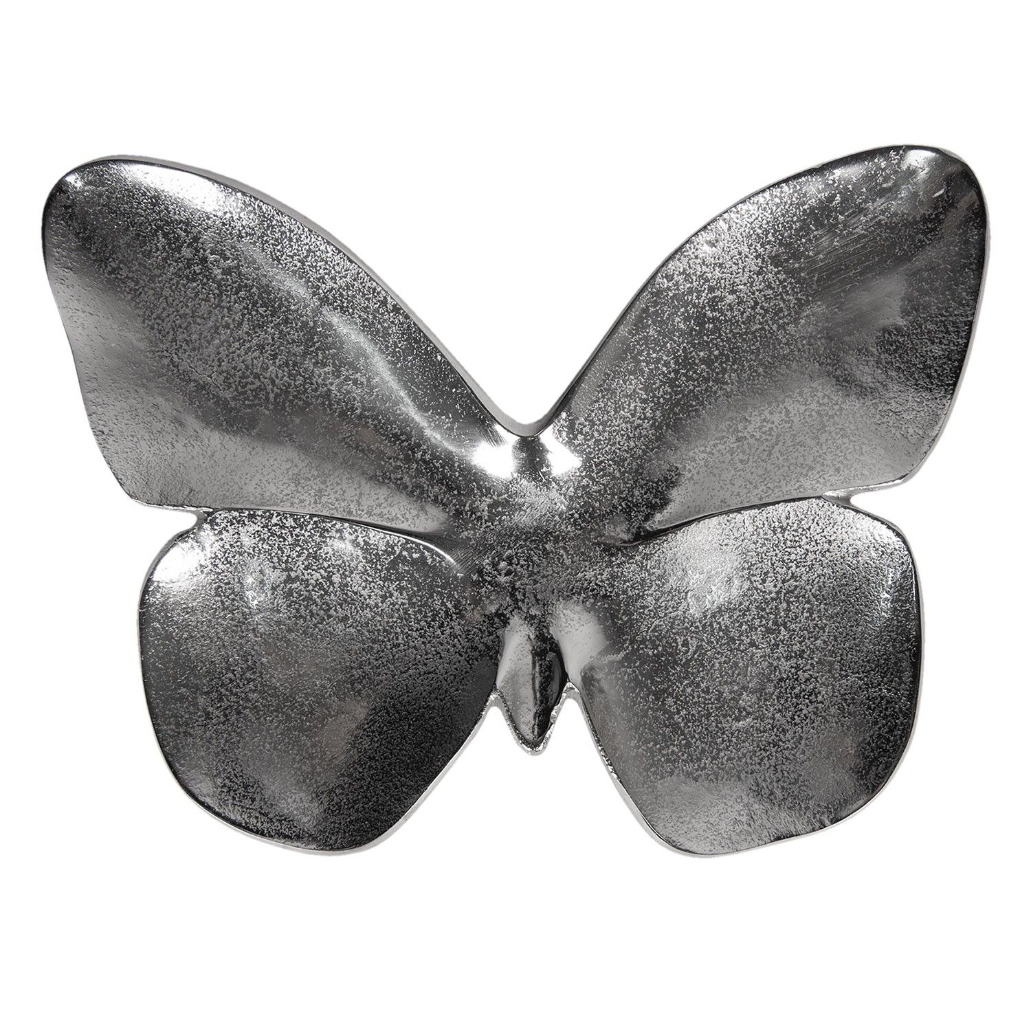 Dekorační stříbrná miska v designu motýla - 34*26*2 cm Clayre & Eef - LaHome - vintage dekorace